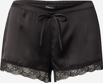 Pantalon de pyjama 'MILKY' ETAM en noir : devant