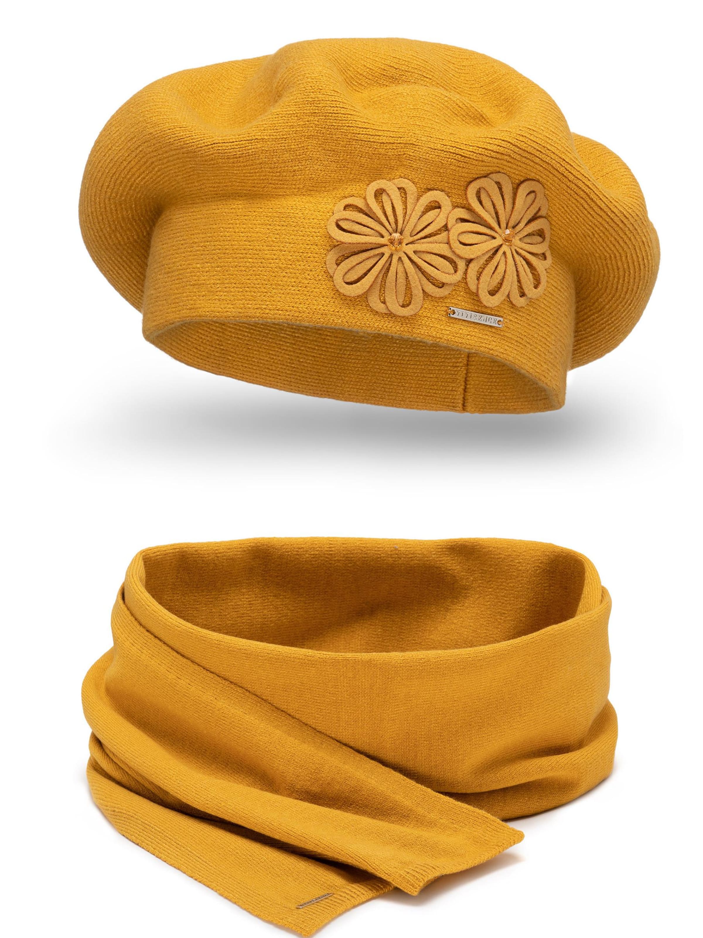 Vivisence Beanie '7007 Set' in Yellow: front