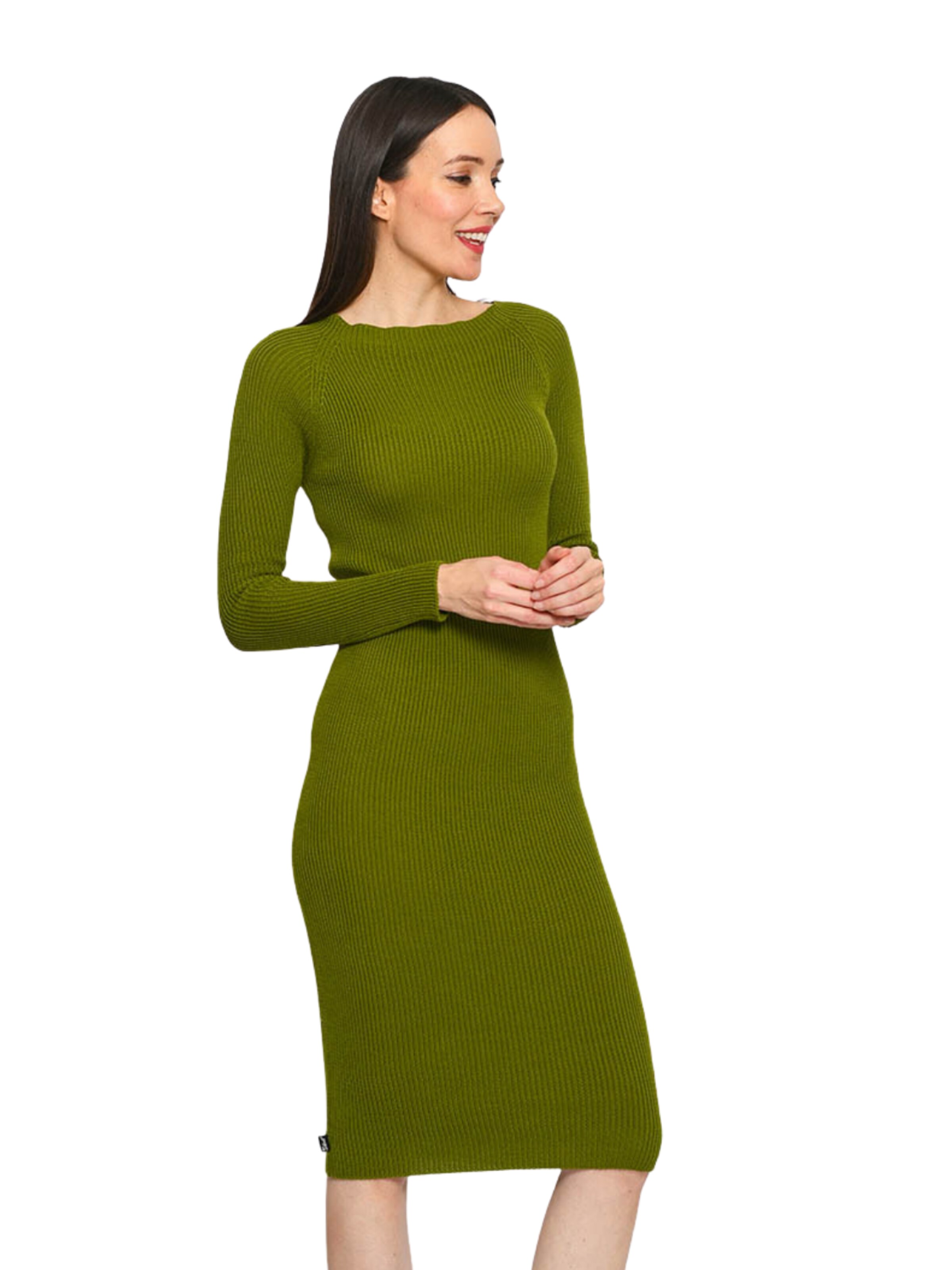 Süel knitwear - Vestido de punto 'Amanda Basic' en verde