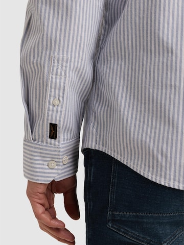 PME Legend Regular fit Skjorta 'PME LEGEND - Oxford shirt with yarn-dyed stripe pattern' i blå