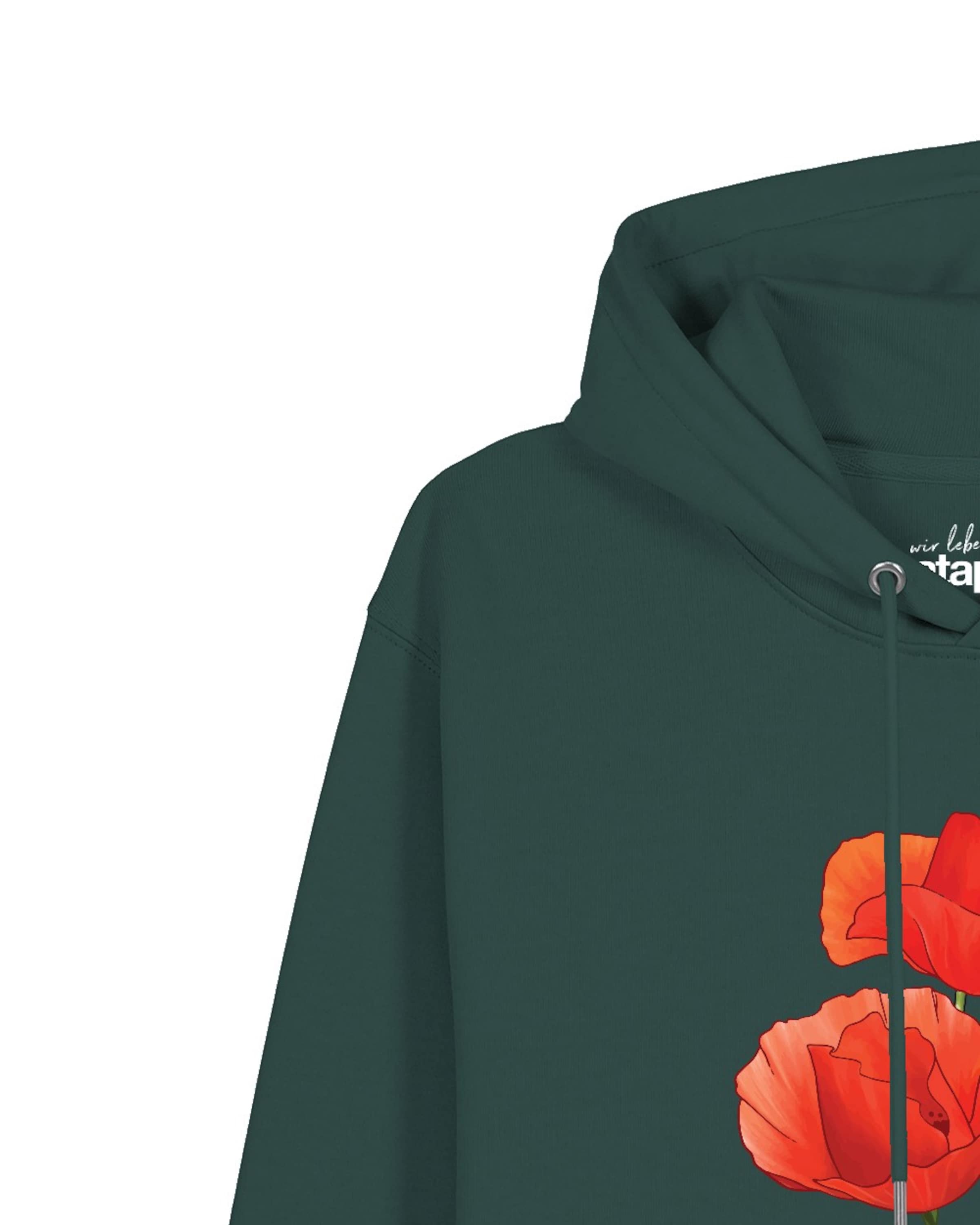 Sweat-shirt 'Poppy Flowers' Watapparel en vert