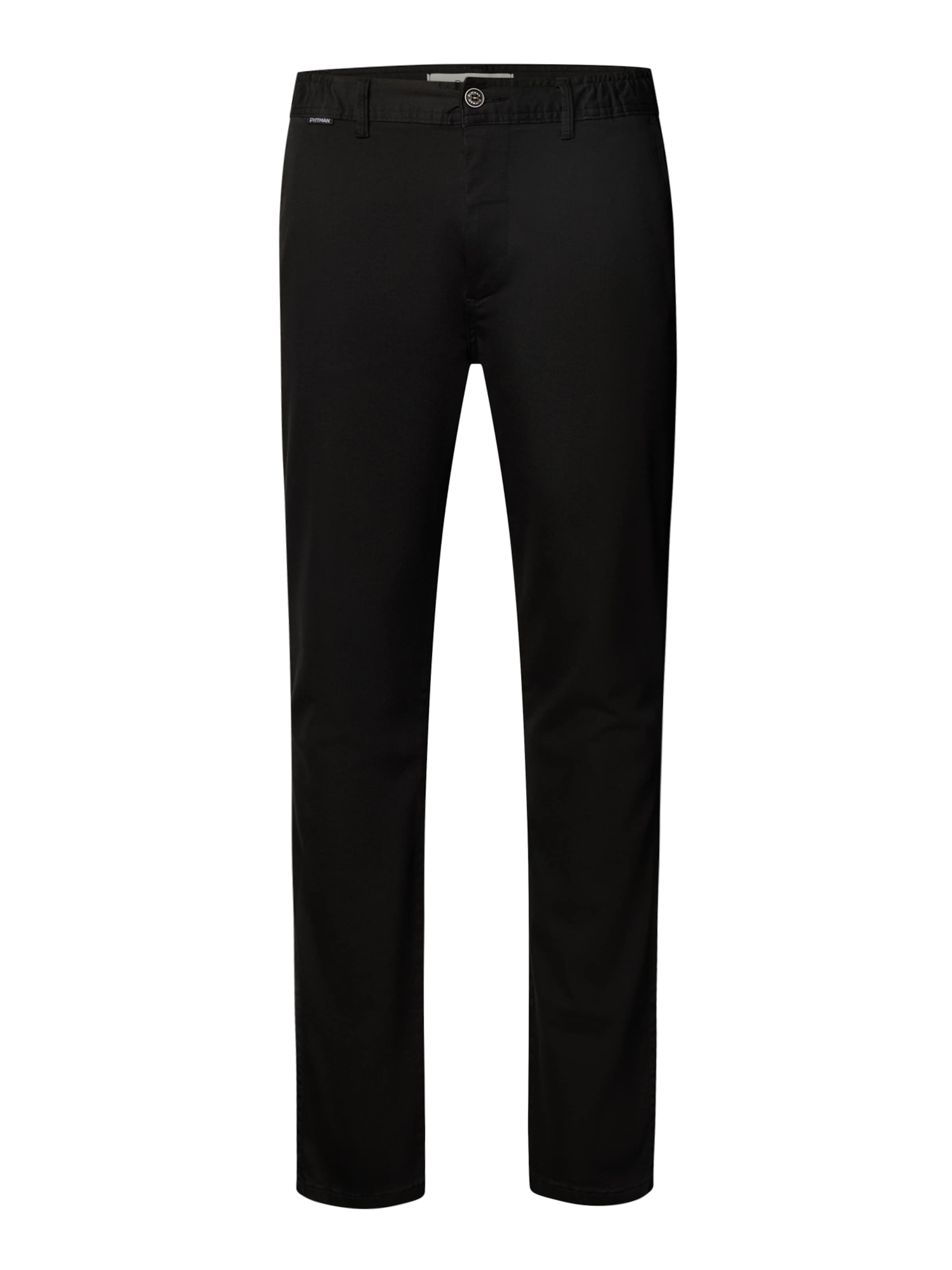 Pittman Slim fit Chino Pants 'Andrew' in Black: front