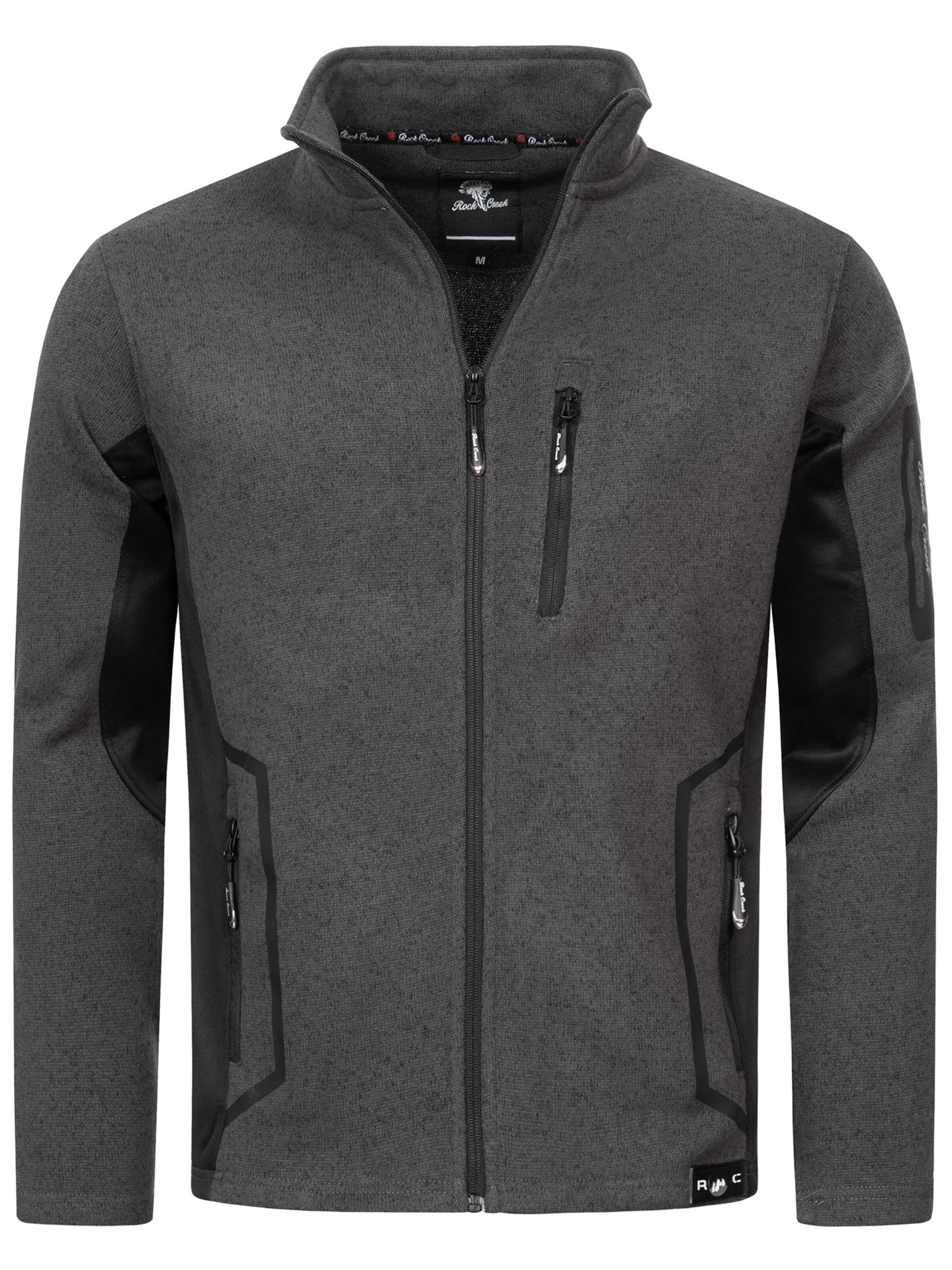 Rock Creek Fleecejacke in Grau: Vorderseite