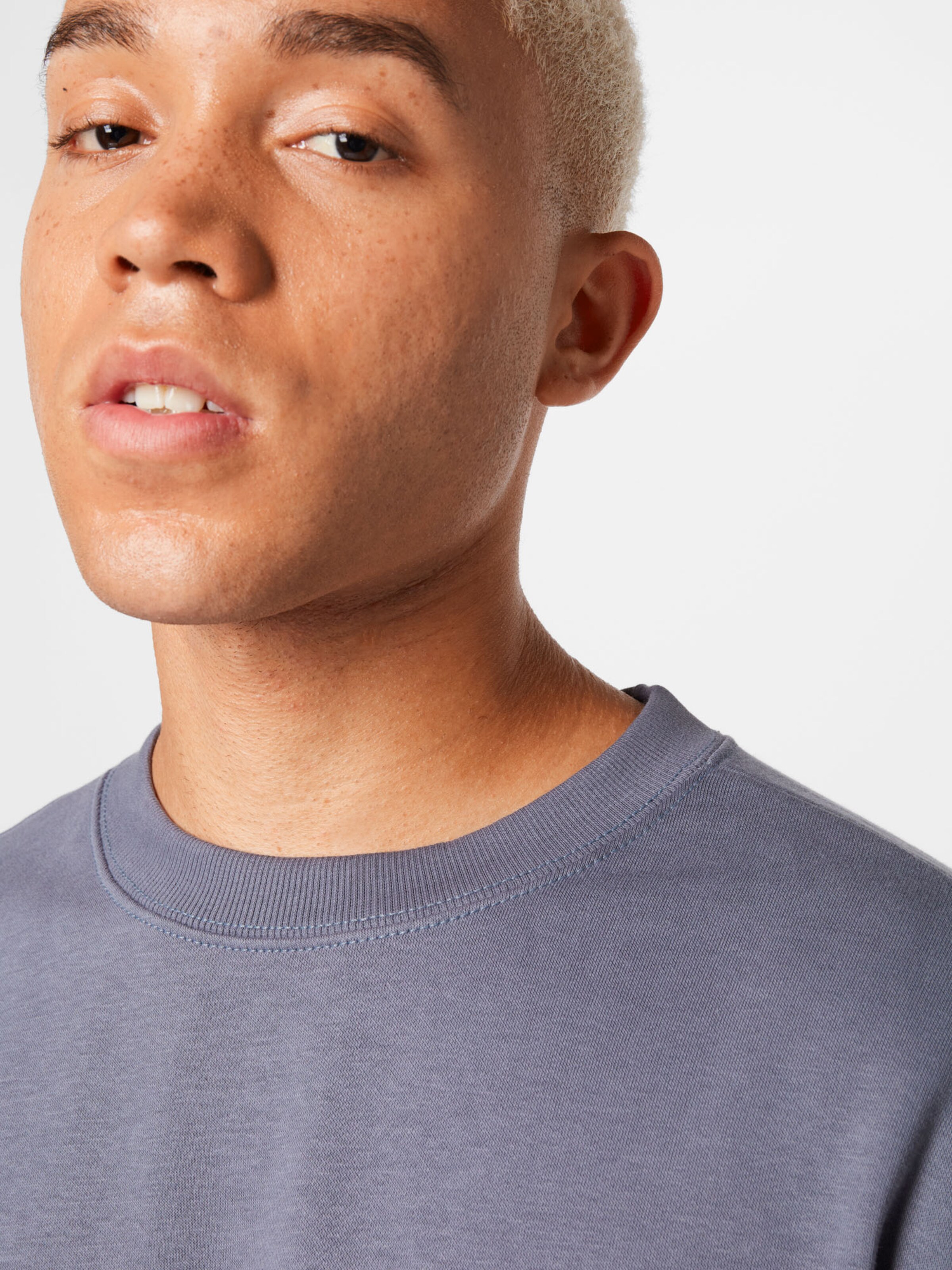 Männer Sweat WEEKDAY Sweatshirt in Taubenblau - PS64954 Männer Sweat WEEKDAY Sweatshirt in Taubenblau - PS64954