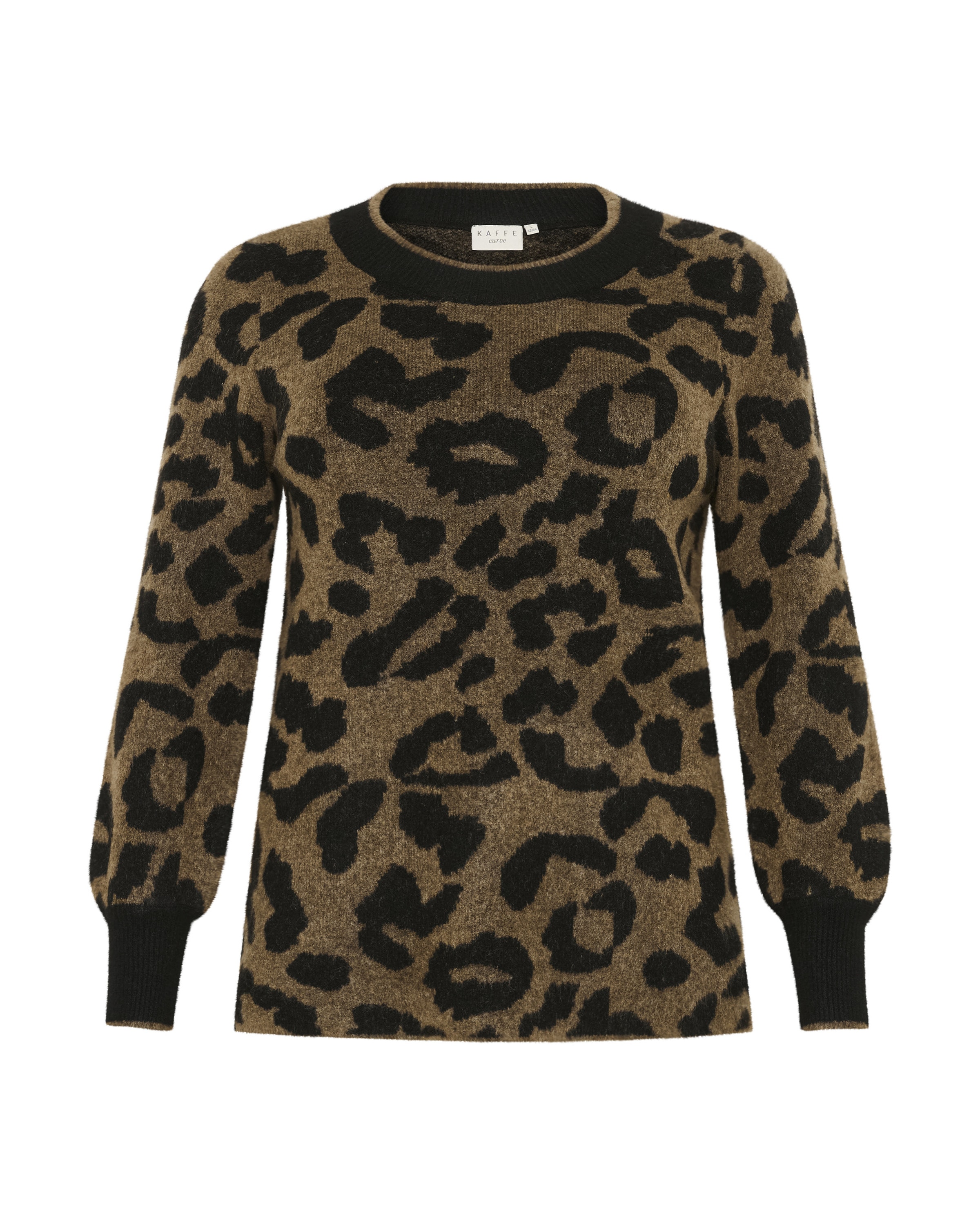 KAFFE CURVE Pullover in Braun: Vorderseite