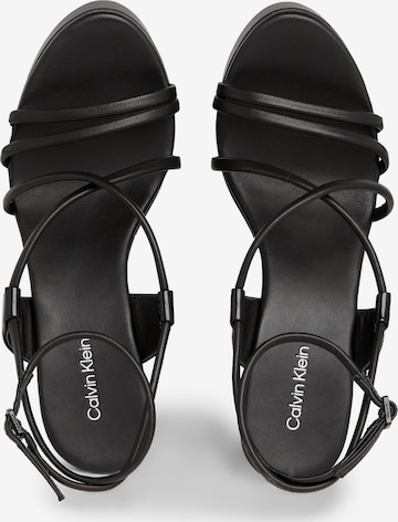 Calvin Klein Sandali s paščki | črna barva