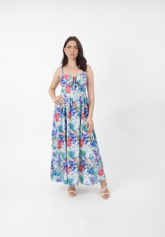 Robe Elara en bleu : devant