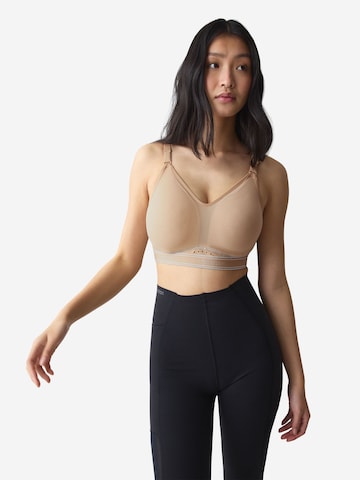 TRIUMPH Bralette Sports bra ' Triaction Cardio Breeze ' in Beige: front