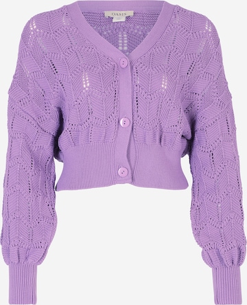 Oasis Knit Cardigan in Purple: front