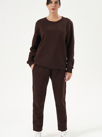 LOUIS LECLER Slimfit Broek 'Elise' in Bruin