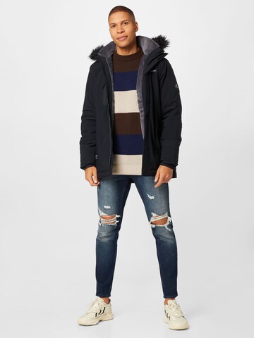 HOLLISTER Zimní parka – černá