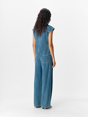 Wide leg Jeans con pieghe 'OBJMOJI DIVONA' di OBJECT in blu