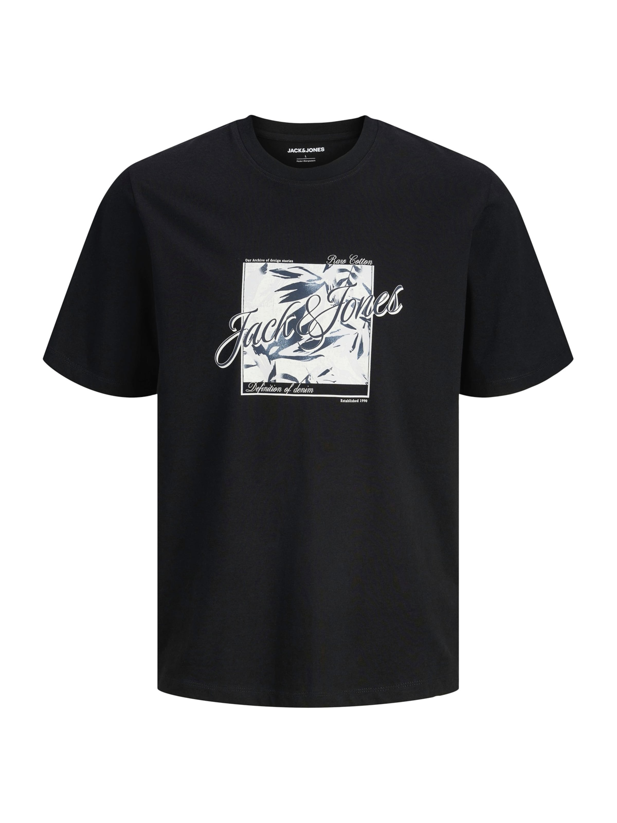 JACK & JONES Paita 'JJHONOLULU' värissä musta: etupuoli