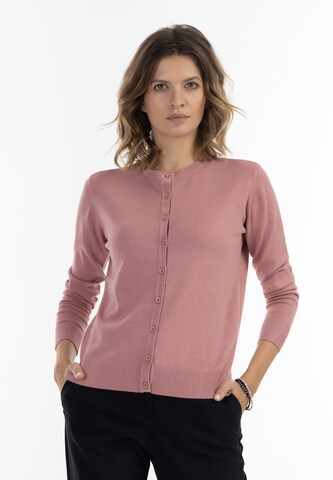 usha BLACK LABEL Knit cardigan in Pink: front