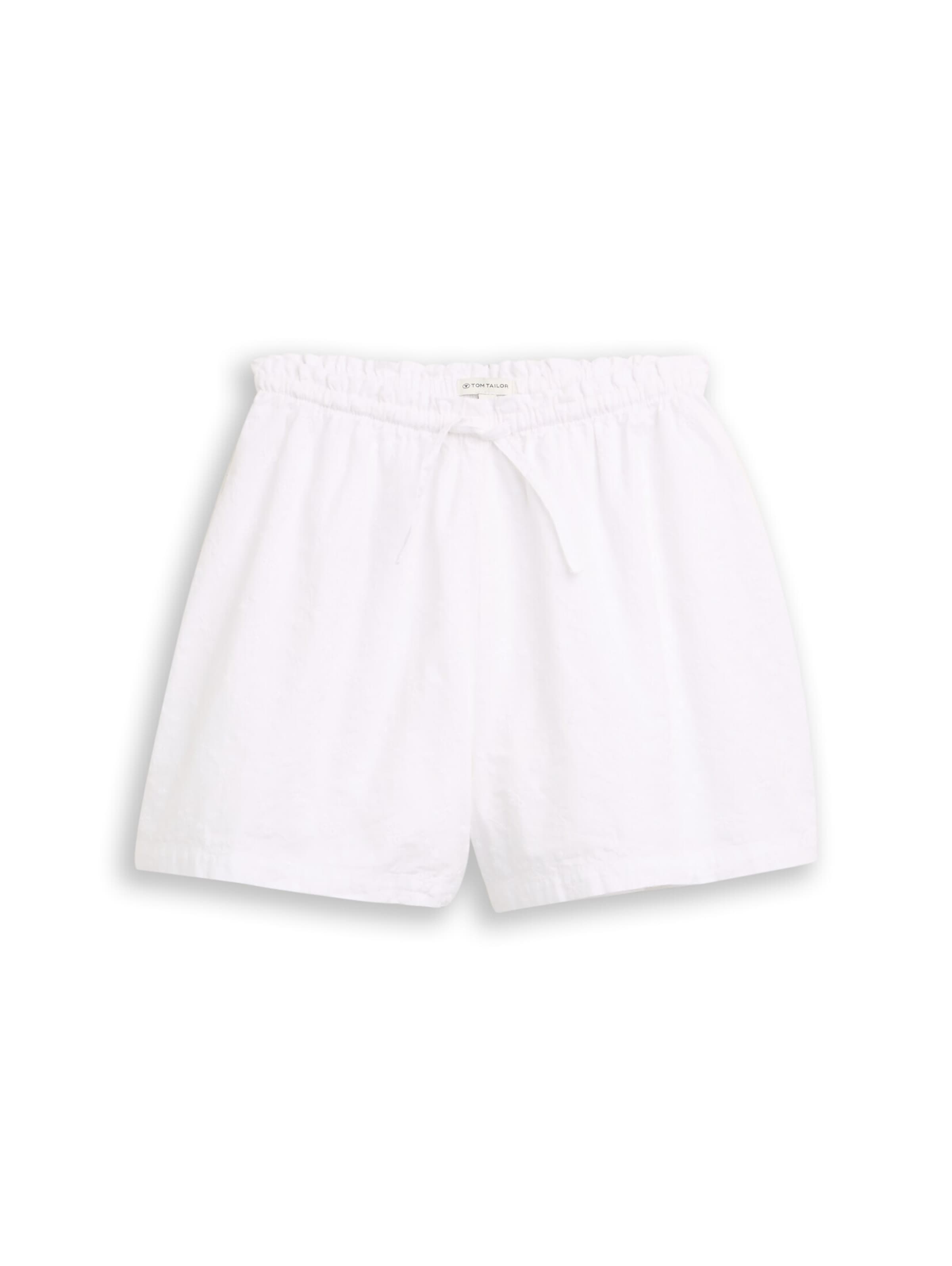 TOM TAILOR Regular Trousers in White: front