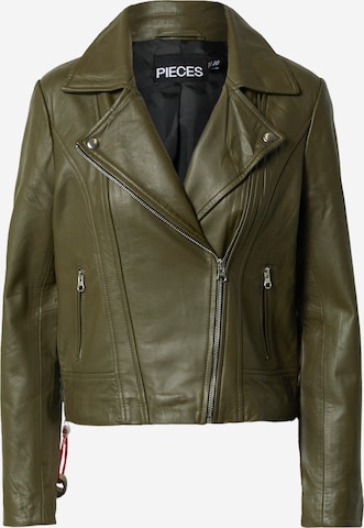 PIECES Between-Season Jacket 'SUSSE' in Green: front