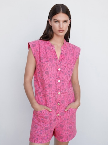 MANGO Jumpsuit 'Flora' in Pink: predná strana
