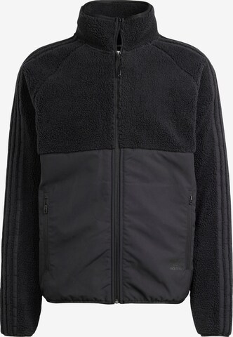 ADIDAS ORIGINALS Fleece Jacket in Black: front