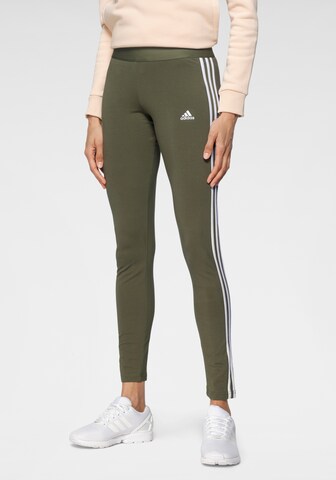 ADIDAS SPORTSWEAR Skinny Workout Pants 'Essential' in Green: front