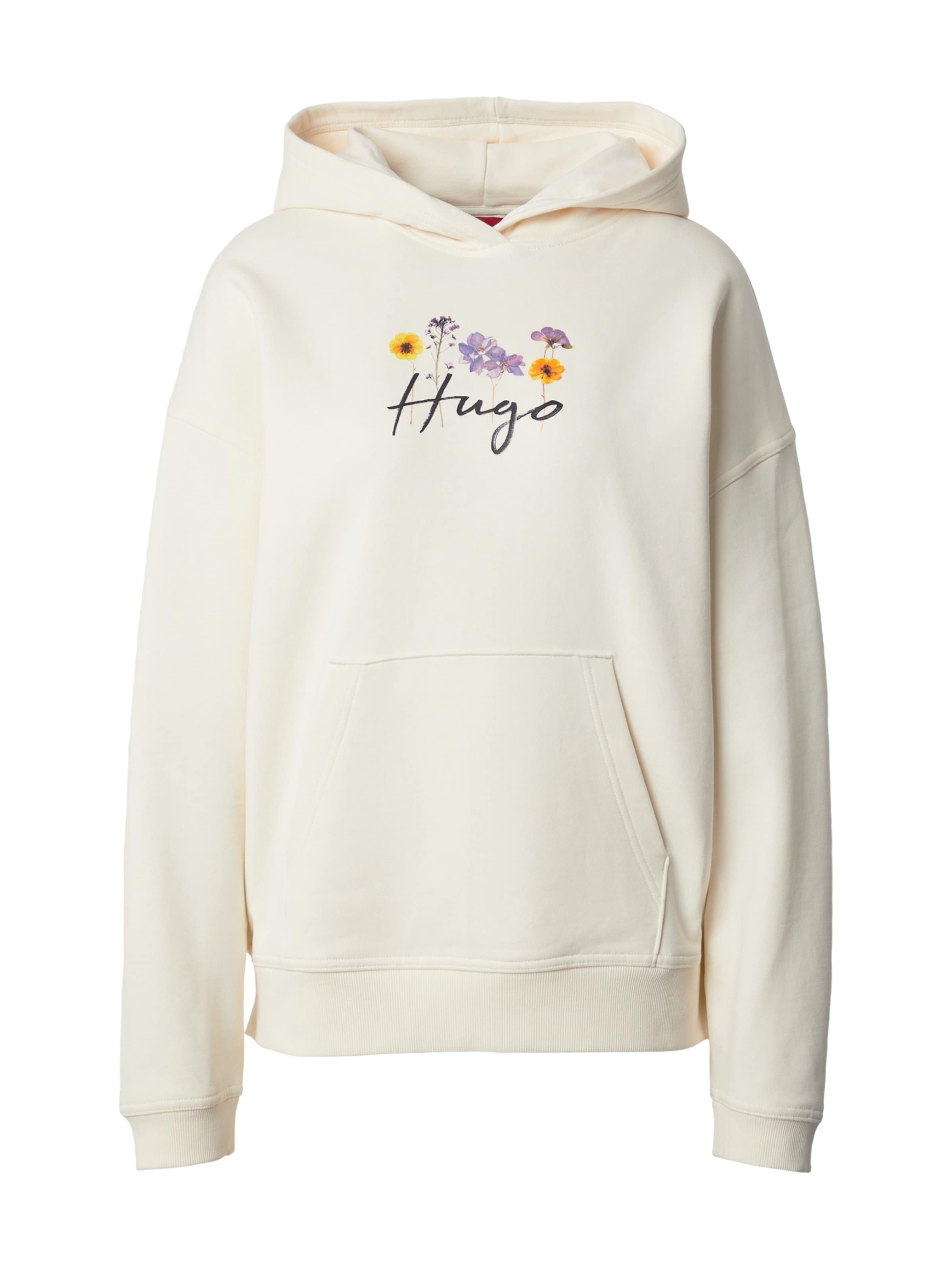 Sweat-shirt HUGO en blanc : devant