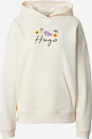 Sweat-shirt HUGO en blanc : devant