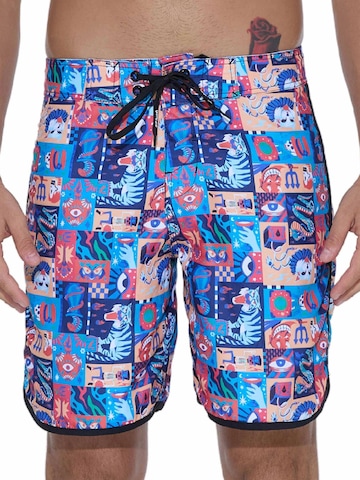 69Slam - Bermudas 'BAÑADOR LARGO MEDIO AXEL WEIRD BLOCK' en Mezcla de colores: frente