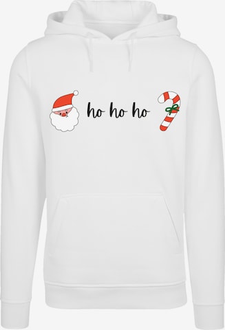 F4NT4STIC Sweatshirt 'Weihnachten Ho Ho Ho' in Wit: voorkant
