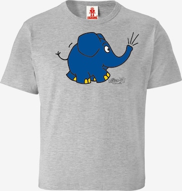 LOGOSHIRT T-Shirt 'Die Sendung mit der Maus - Elefant Törö' in Grau: predná strana