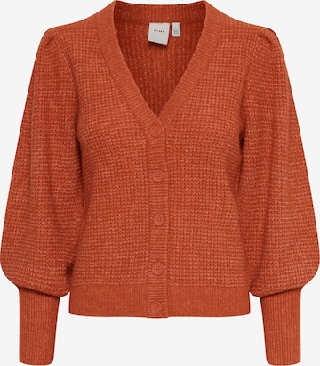 ICHI Strickjacke 'IHDUSTY' in Orange: predná strana