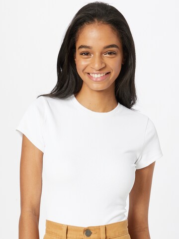 Abercrombie & Fitch Shirt Bodysuit in White: front