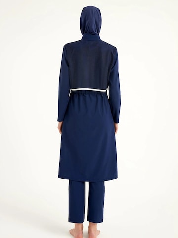 MARINA High neck Badpakjurk 'Modest Marina M2506-2' in Blauw