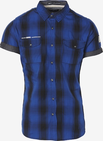 KOROSHI Klasický střih Košile – modrá: přední strana