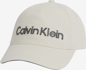 Casquette Calvin Klein en beige : devant