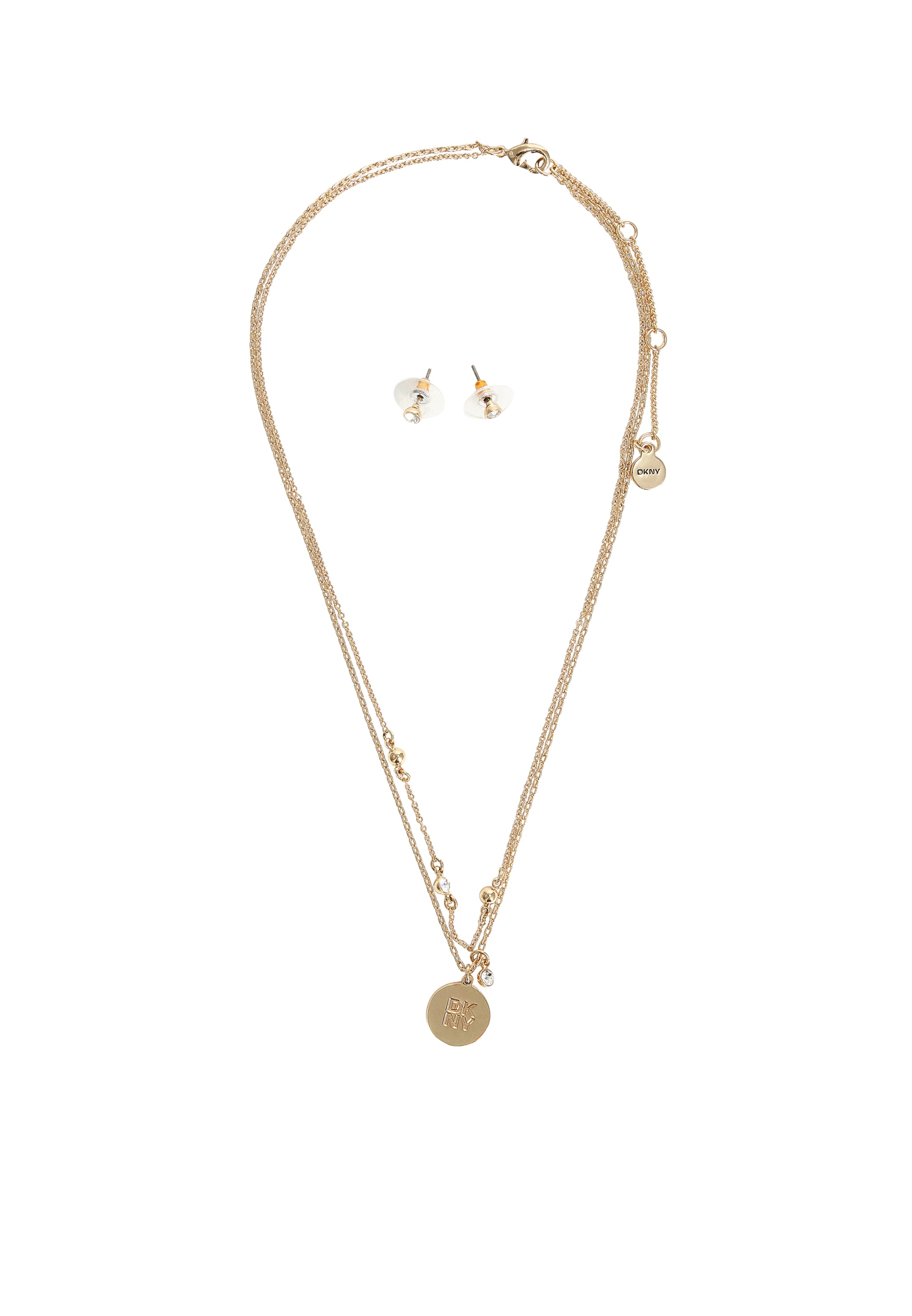 Parure de bijoux DKNY en or : devant