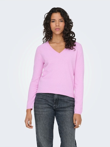 Pull-over 'ONLLoyal' ONLY en rose : devant
