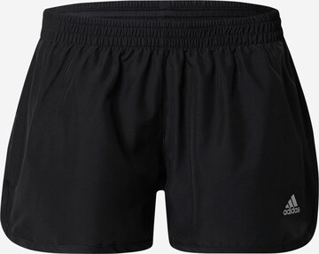 Pantaloni sport de la ADIDAS SPORTSWEAR pe negru: față