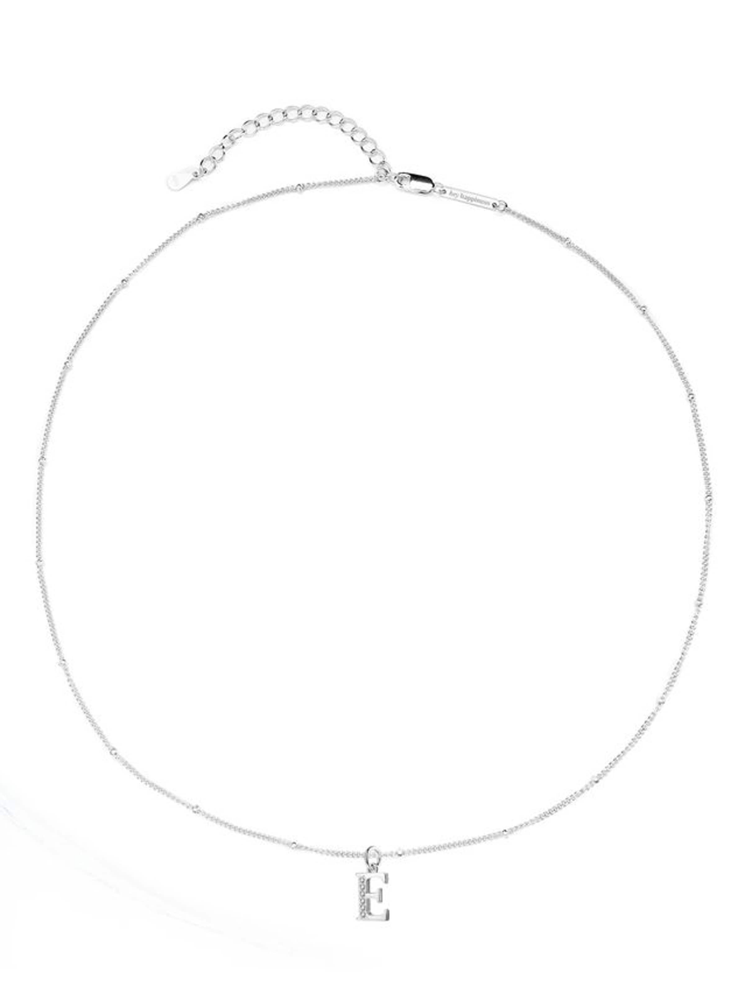 Hey Happiness - Cadena 'Letter E' en plata