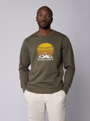 Felpa ' Mehr Wandern ' di Watapparel in verde: frontale