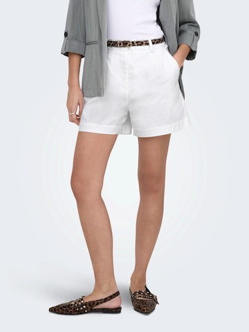 ONLY regular Παντελόνι πλισέ 'ONLCARINE' σε λευκό: μπροστά