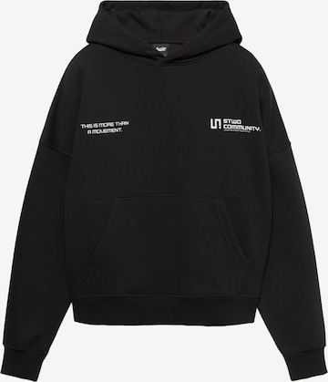 Bluză de molton 'STWD' de la Pull&Bear pe negru: față