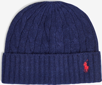 Bonnet Polo Ralph Lauren en bleu : devant