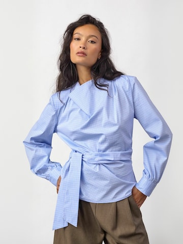 co'couture - Camiseta ' GaianCC ' en azul: frente