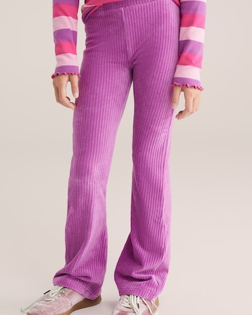 évasé Pantalon WE Fashion en violet : devant