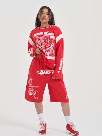 AND1 Široký strih Nohavice - Červená