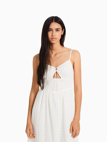 Bershka Dress in White: front