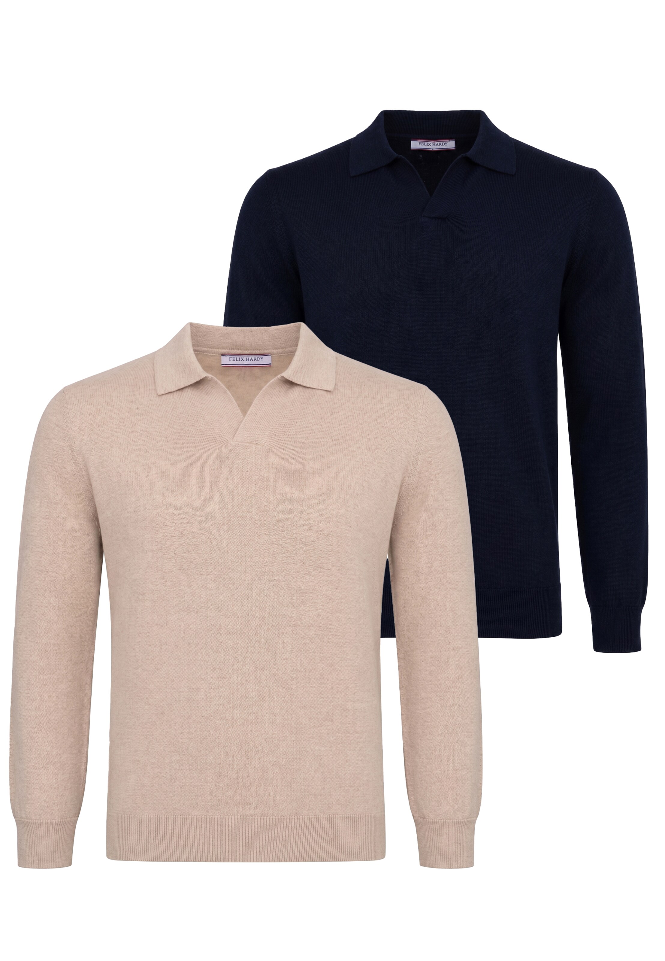 Felix Hardy Pullover em XXL em bege mosqueado / marinho, Vista do artigo