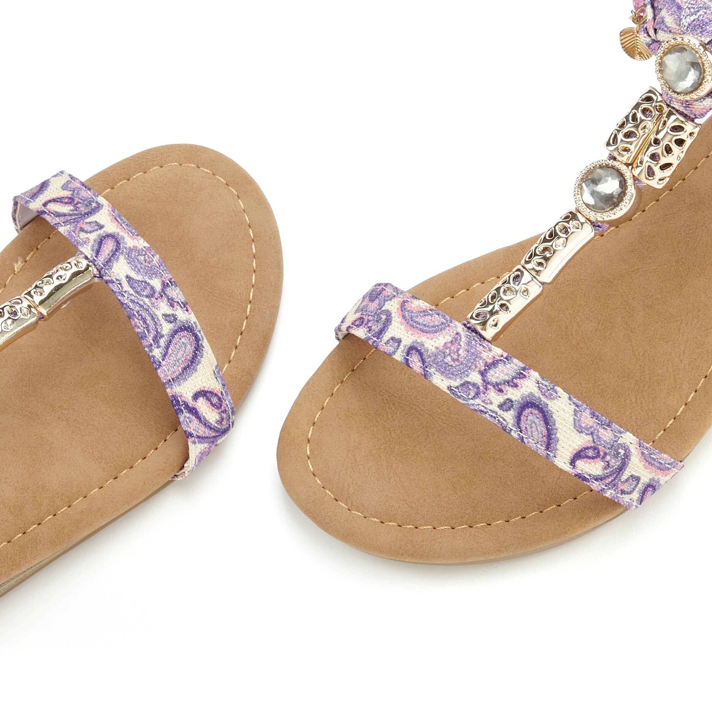 LASCANA Босоножки с ремешком в Лиловый