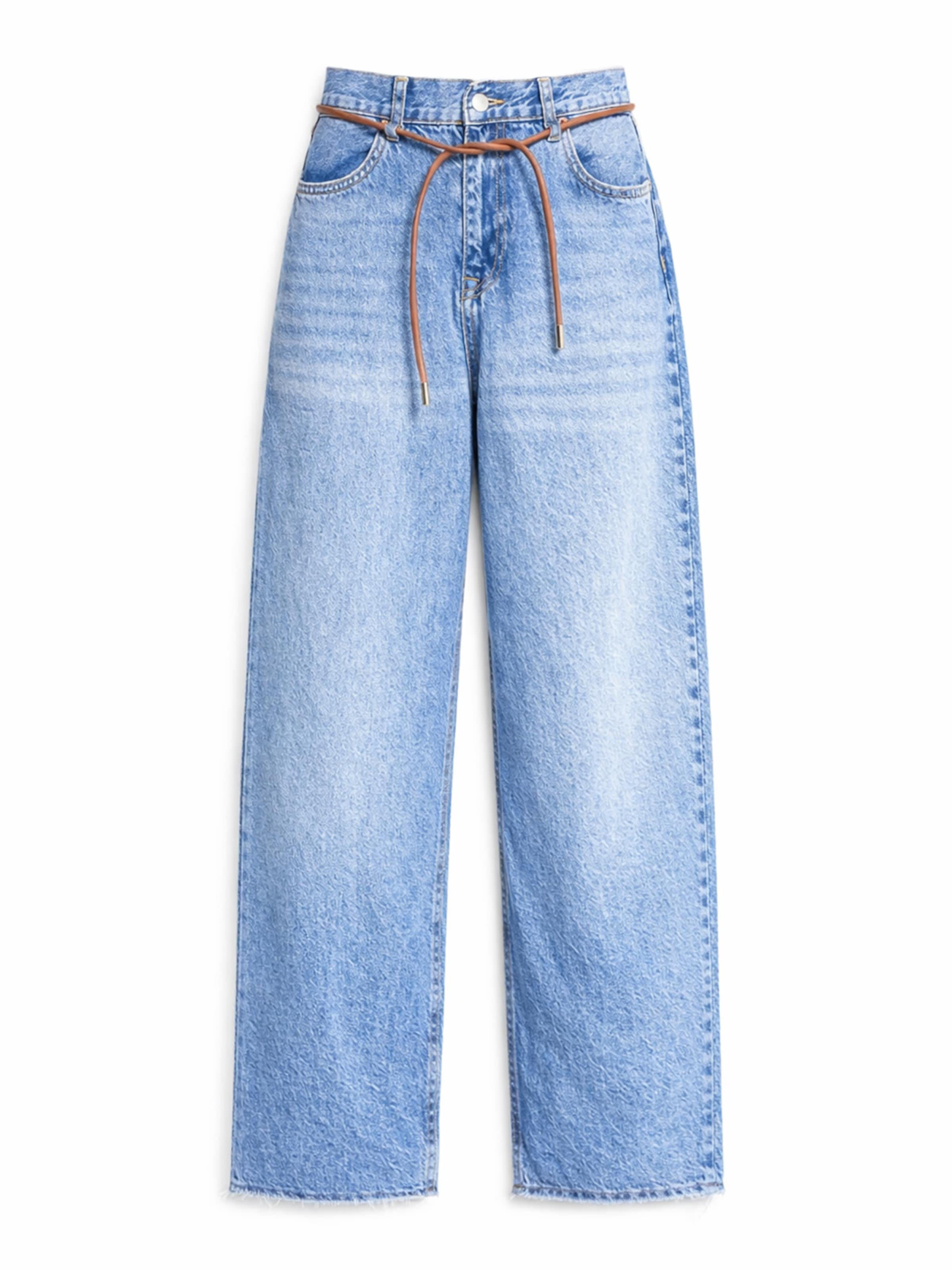 IT'S BASIC Loosefit Jeans 'Loose Mid Rise Jeans' in Blauw: voorkant