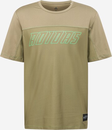 ADIDAS PERFORMANCE Функциональная футболка в Зеленый: спереди