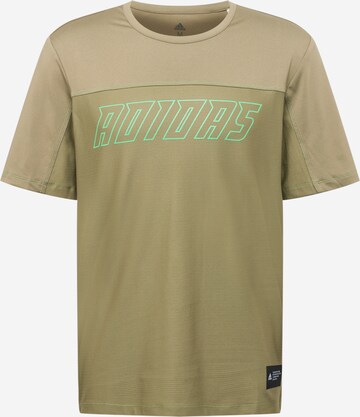 T-Shirt fonctionnel ADIDAS PERFORMANCE en vert : devant